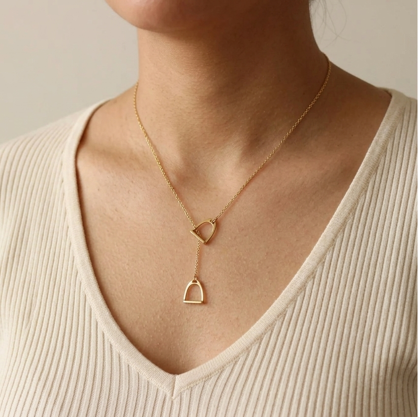 Stirrup Lariat Necklace